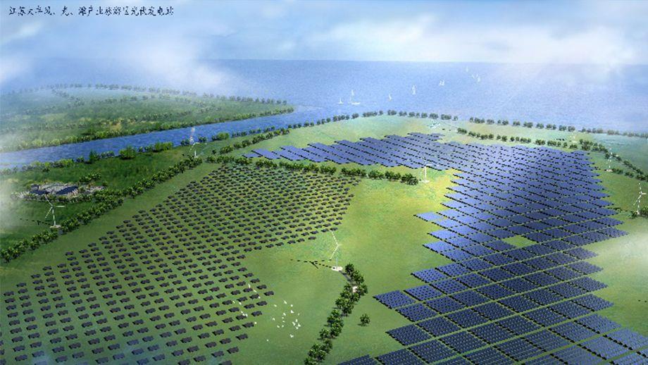 江蘇大豐風、光、灘產業旅游區光伏發電項目